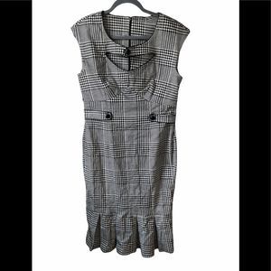 Voodoo Vixen retro inspired 50s style midi plaid sleeveless pinup dress